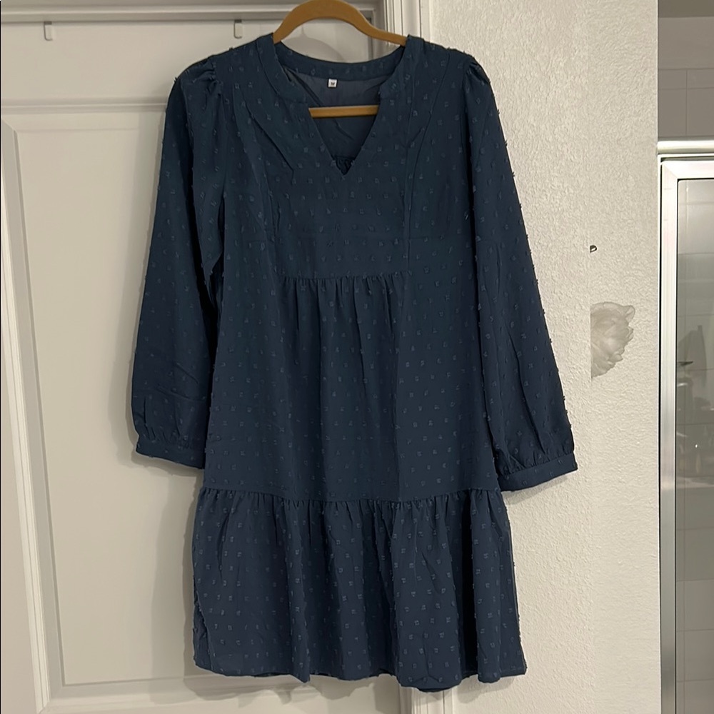 Elegant Navy Blue Women's Dress